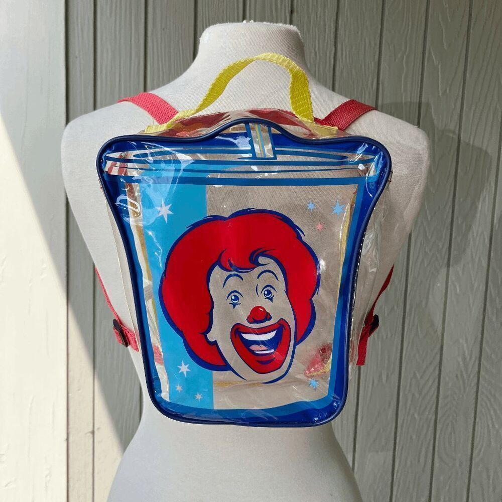 Vintage Ronald McDonald Soda Cup Backpack Mint 80s McDonald’s Promo Collectible